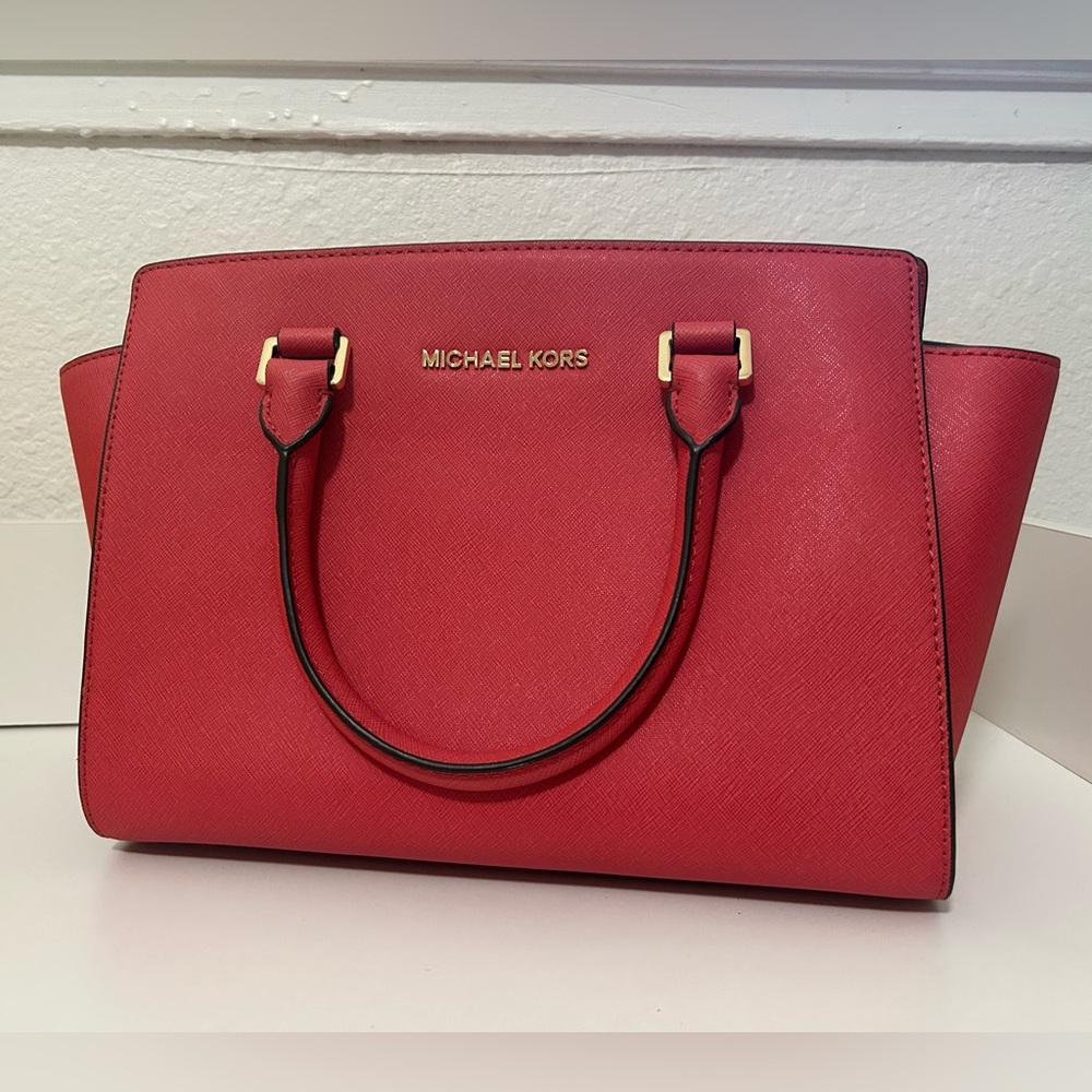 SOLD Michael Kors Selma Red Purse
